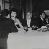 Angelo Rizzoli, Ava Gardner e Frank Sinatra a cena.