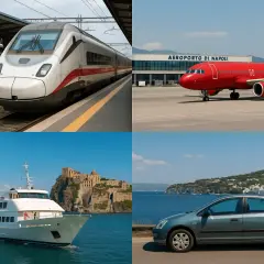 Viaggio da Roma a Ischia: treno, aereo per Napoli, traghetto e auto sull'isola.