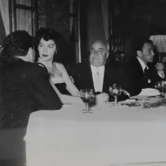 Angelo Rizzoli, Ava Gardner e Frank Sinatra a cena.